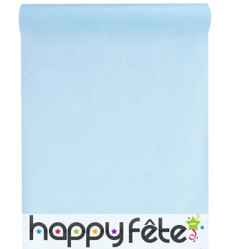 Chemin de table bleu clair de 10 m