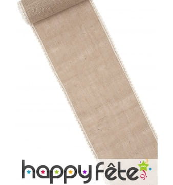 Chemin de table en toile de jute, 20cm x 5m