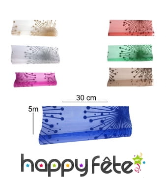 Chemin de table feux d'artifice, organza