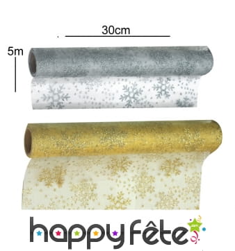 Chemin de table flocons et paillettes