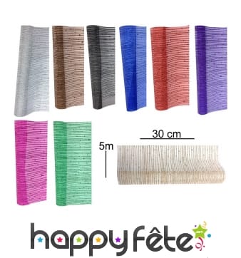 Chemin de table rayures et paillettes, organza