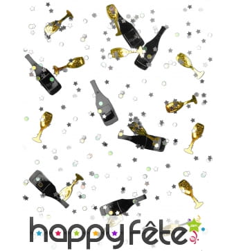Confettis de table bouteilles et flutes, 14g