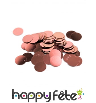 Confettis de table rose doré de 1,2cm, 10gr