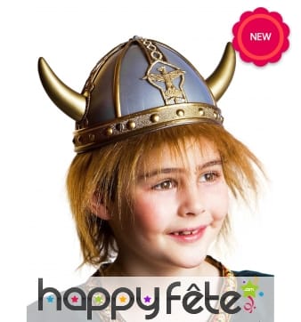 Casque de Viking pour enfant avec petites cornes