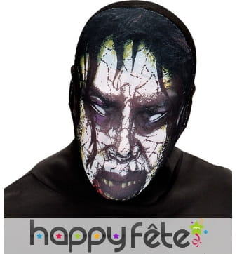 Cagoule de zombie en tissu