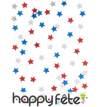 Confettis étoiles aux couleurs des USA, 14g