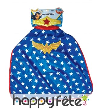 Couronne et cape de Wonder Woman pour fille