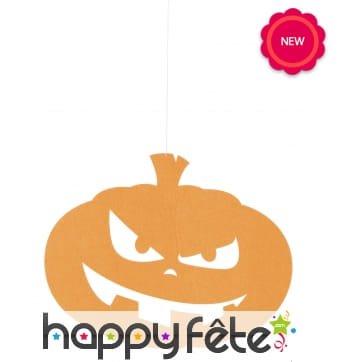Citrouille en feutrine à suspendre