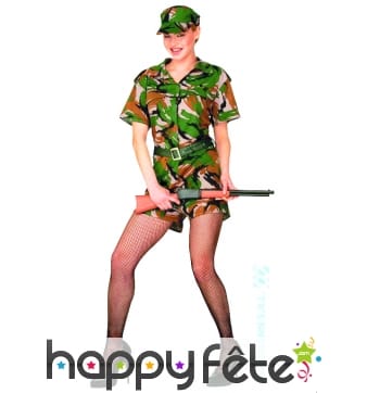 Costume femme soldat sexy