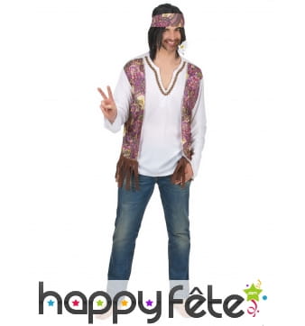Costume gilet de hippie pour homme