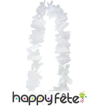 Collier hawaïen blanc