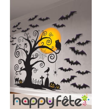 Cimetière hanté décoratif pour mur