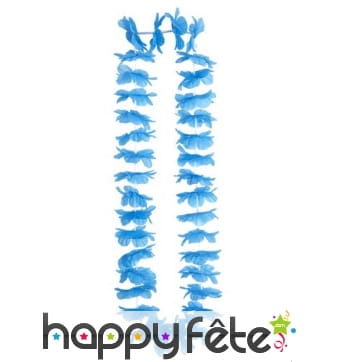 Collier Hawaïen de couleur bleu