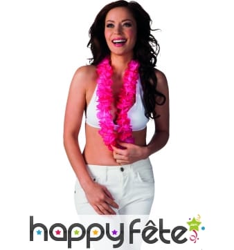 Collier Hawaïen rose uni