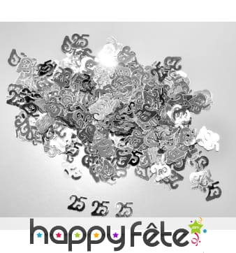Confettis jubilée n°25 argentés