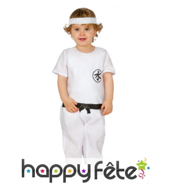 Costume kimono ceinture noire pour bébé