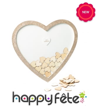 Cadre Livre d'or coeur de 40cm