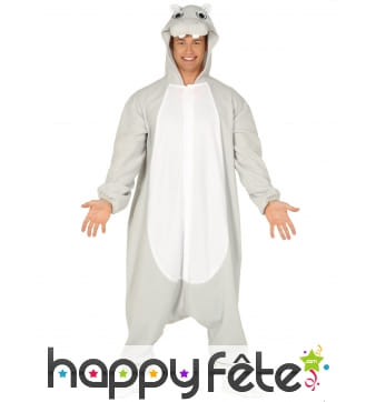 Combinaison large de hippopotame pour adulte