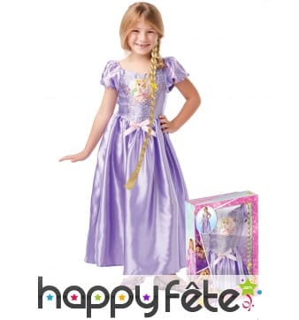 Costume luxe de Raiponce en coffret pour enfant