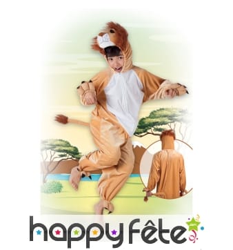 Combinaison lion en peluche