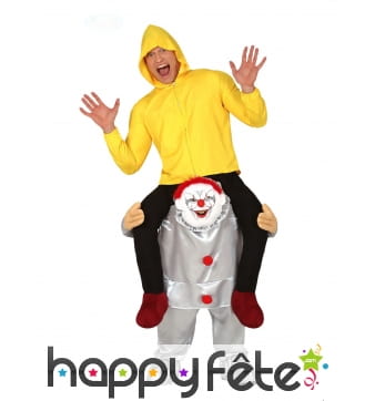Carry me à dos de clown tueur pour adulte