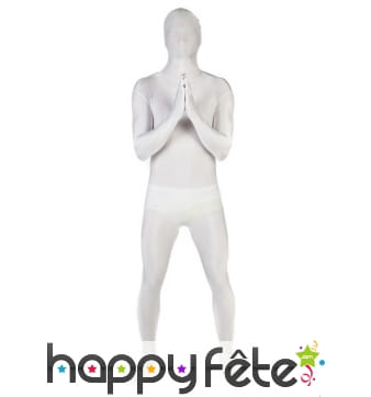 Combinaison Morphsuits blanche unie pour adulte