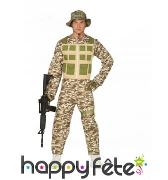 Combinaison militaire camouflage pour homme