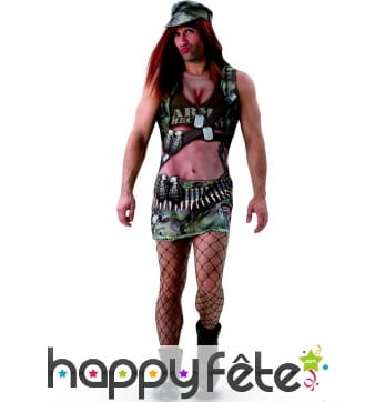 Costume militaire de sexy girl pour homme