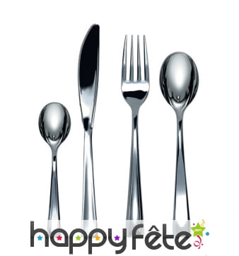 Couverts metallisés en pvc