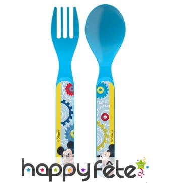 Couverts Mickey Mouse en plastique