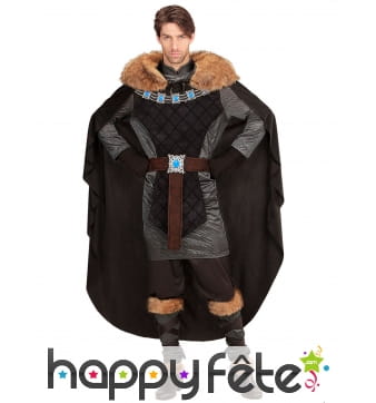 Costume noir de prince médiéval