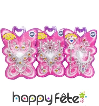 Carte papillon avec bijoux et sceptre