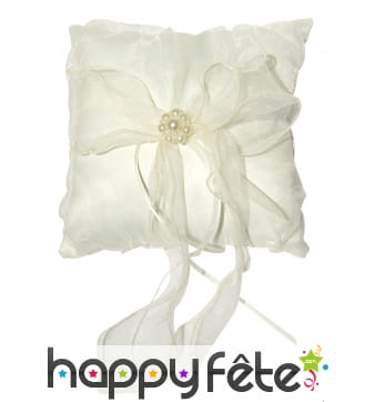 Coussin porte alliances, couleur ivoire