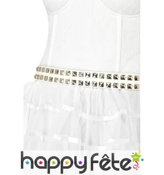 Ceinture punk blanche