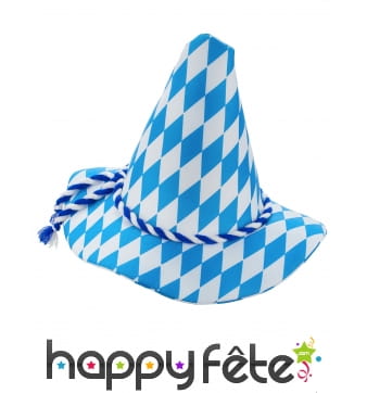 Chapeau pointu bleu et blanc Oktoberfest