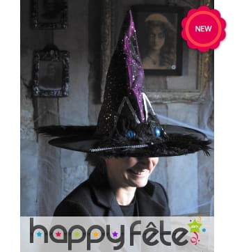 Chapeau pointu décoré d'yeux de chat