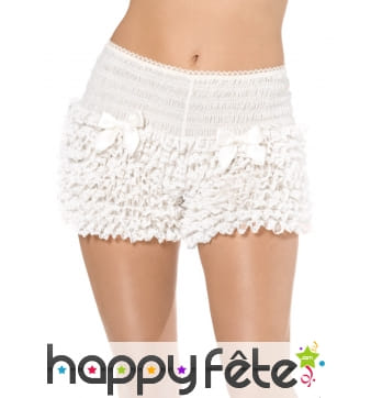 Culotte panty dentelle blanche de taille standard