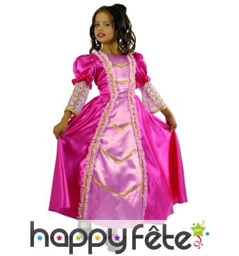 Costume princesse enfant rose