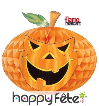 Citrouille papier flamme orange