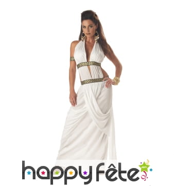 Costume robe blanche de reine grecque