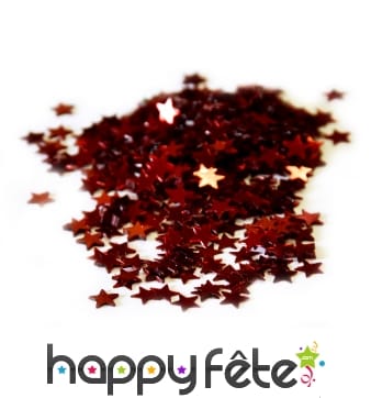 Confettis rouge en étoiles
