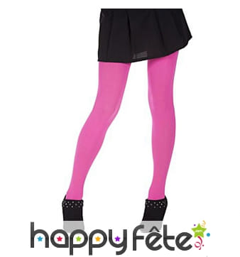 Collants rose fluo 60 deniers