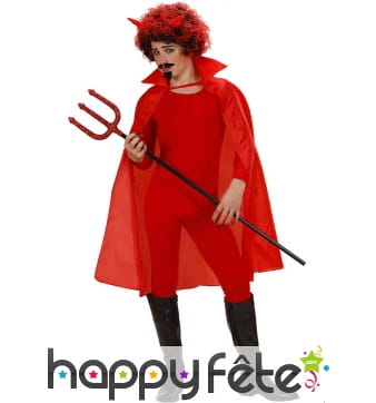 Cape rouge mi-longue avec col, pour enfant