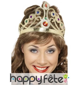 Couronne reine or et pierres
