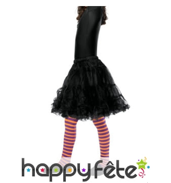 Collants rayés pour enfant, orange et violet