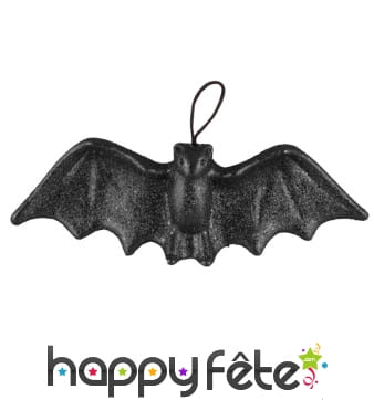 Chauve-souris noire pailletée décorative