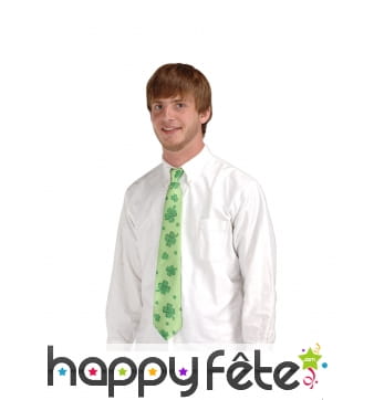 Cravate St Patrick avec trèfles