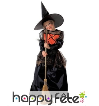 Costume sorcière robe large pour enfant