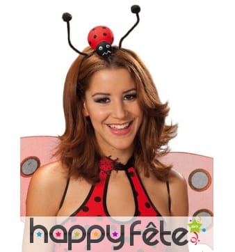 Coccinelle sur serre tête