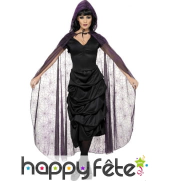 Cape toile araignée mauve